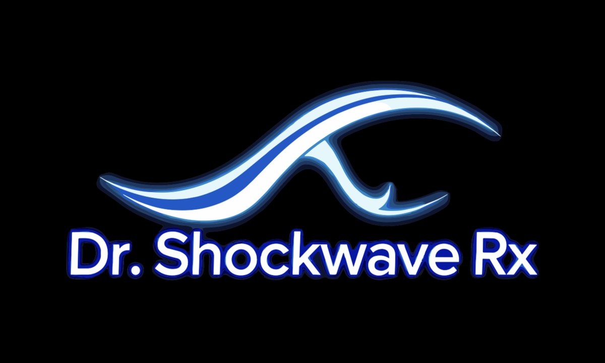 The original logo: glowing blue and white lettering on black